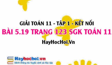 Giải bài 5.19 trang 123 Toán 11 tập 1 SGK Kết nối tri thức